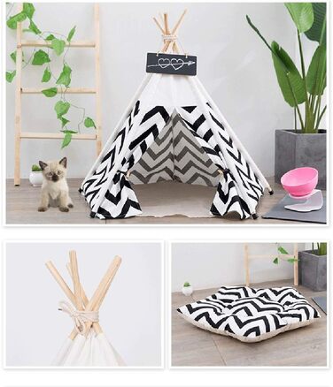 Намет для домашніх тварин Sunnykud Teepee з подушкою (M 50x50x60см)