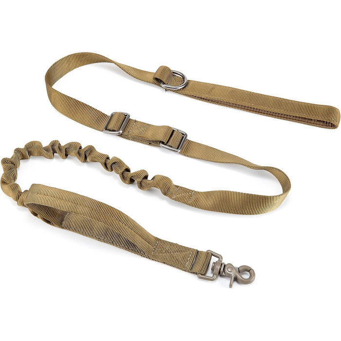 Повідець для собаки JiePai Tactical Bungee, 1,8 м, Coyote Brown
