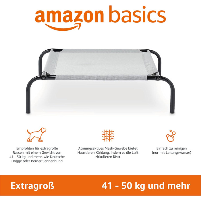 Лежак для собаки Peton Basics, сірий, XL