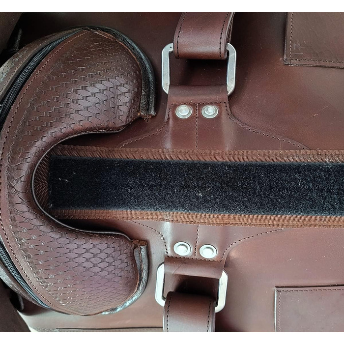 A&M Reitsport бездерев'яне західне сідло з буйволячої шкіри, коричневе, 16 дюймів, преміум-якість