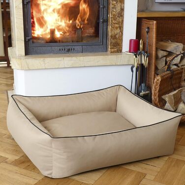 Ліжко для собак BedDog MAX, знімний чохол, XXL, бежевий