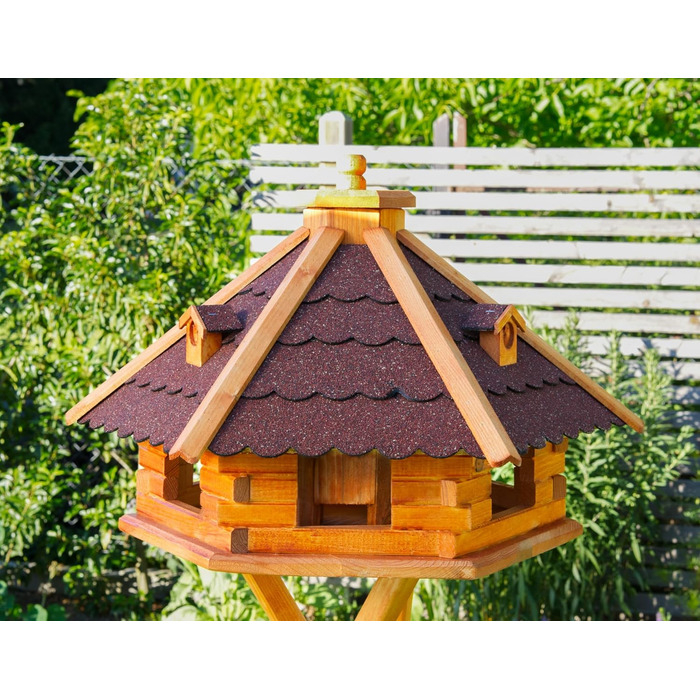 Дерев'яна годівниця Vogelvilla V18, червона, XXL