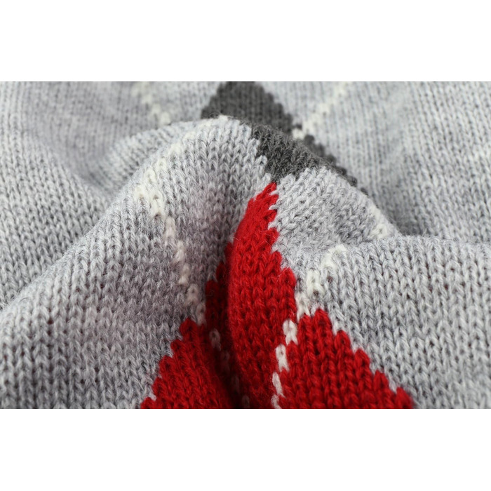 Светр для собаки, візерунок Argyle, сірий, для маленьких собак