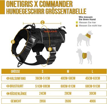 Тактична шлейка для собак OneTigris X Commander, чорна