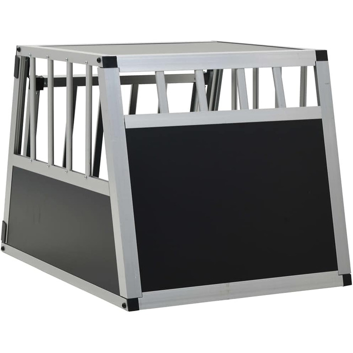 Транспортна клітка для собак vidaXL, 54x69x50 см, металева, з одною дверцятами, для перевезення і подорожей, переноска для собак