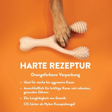 BetterBone – іграшка для собак для жування, велика, надміцна, зі смаком яловичини, безпечна, нейлонова, без ГМО, на основі целюлози, довговічна, не кришиться