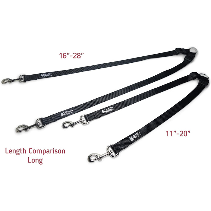 Повідець Boss Duo Double Dog Leash, регульований, світловідбиваючий