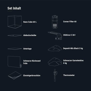 Dennerle Nano Cube Complete — комплектний міні-акваріум 60 л