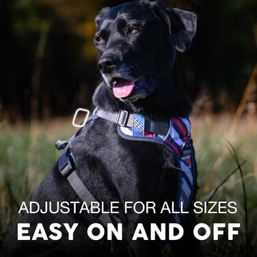 Embark Urban шлея для собак, легко надягати, з кріпленнями для повідка спереду та ззаду, з ручкою для контролю, регульована, не душить, для дресирування