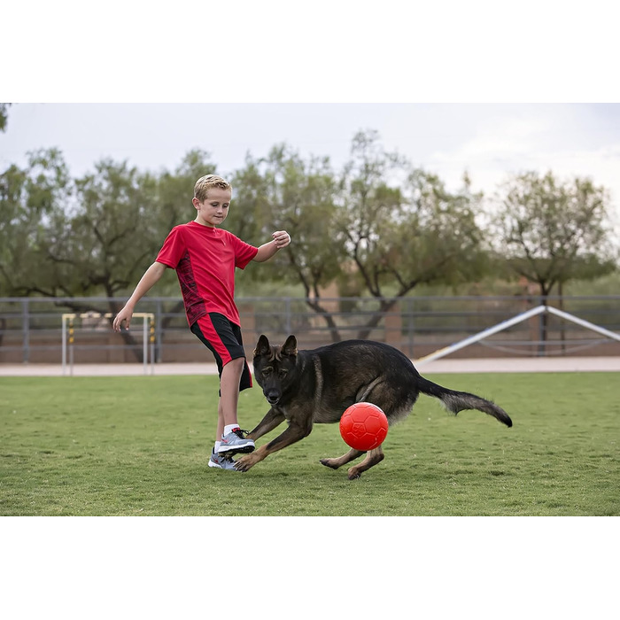 М'яч для собак Jolly Pet Zen-Kat Jolly Soccer Ball 20 см, червоний, великий/дуже великий