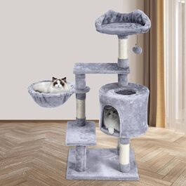 Котяче дерево 96,5 см, Котяча вежа з хатинкою та іграшкою