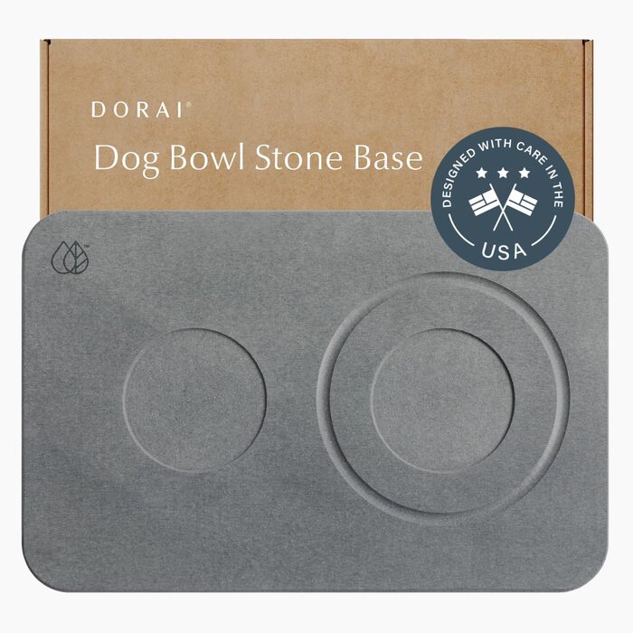 Миска для собак Home Stone Base з діатомітом, нековзна, швидковисихаюча, сланець, сучасна годівниця для домашніх тварин