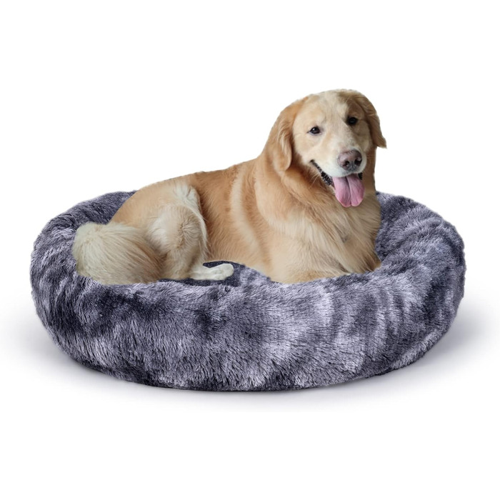 Ліжко для собак Coohom Donut, можна прати, XXL, сірий