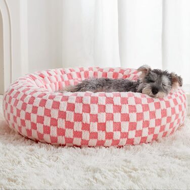 Ліжко для собак BFPETHOME Donut, кругле, нековзке, рожеве