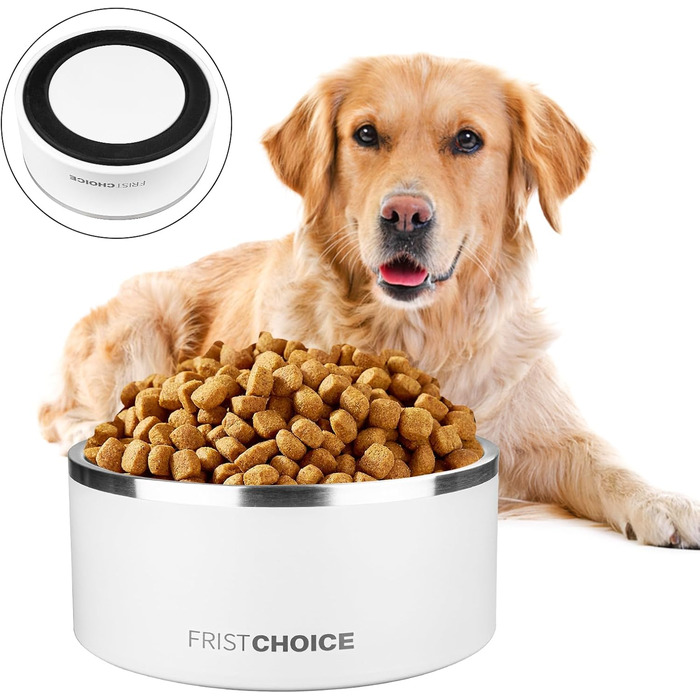 Миска для собак з нержавіючої сталі FristChoice, нековзка, 1,8 л