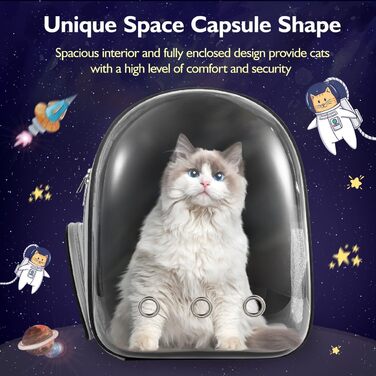 Рюкзак Pawaboo Cat, сумка Bubble Tote чорна