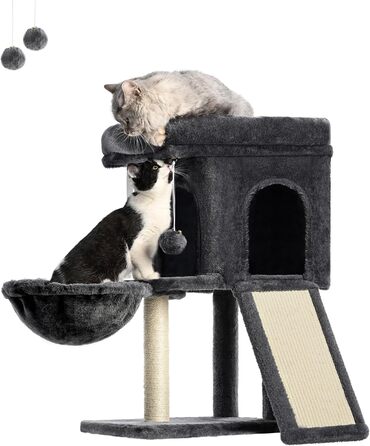 Котяче дерево 68,6 см, котяча вежа з печерами, димчасто-сірий
