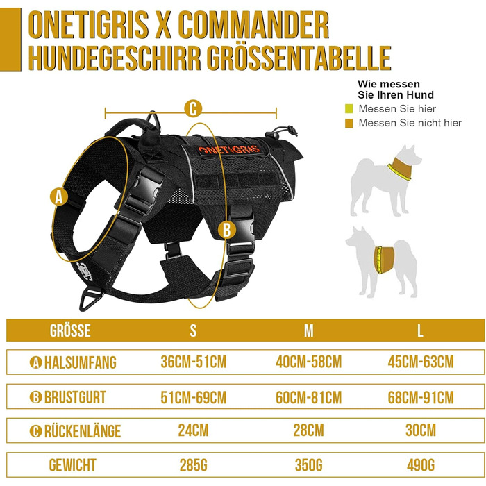 Тактична шлейка для собак OneTigris X Commander, чорна