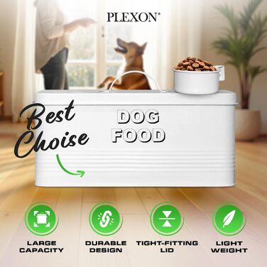 Герметичний контейнер для корму для собак Plexon з мірною ложкою