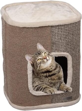 Фламінго Кігтеточка Бочка George Beige S 40x40x49см