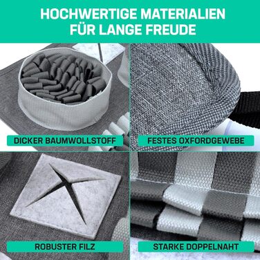 HeviiHome® Інтерактивний килимок-лабіринт для собак, нюховий килим, іграшка для розвитку інтелекту, нековзкий, міцний, придатний для прання, універсальний для всіх порід