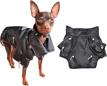 Шкіряна куртка Cool Dog, костюм на Хеллоуїн (розмір M)