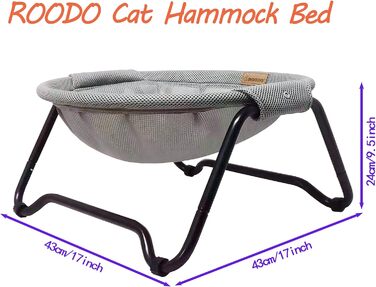 Ліжко-гамак ROODO Cat, знімний, можна прати, дихаючий