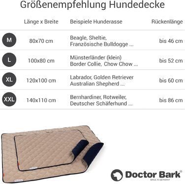 Ковдра для собак Doctor Bark з флісом XXL, яку можна прати при температурі до 95C