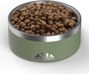 Hydrapeak миска для собак, нековзна, нержавіюча сталь, для води та корму, для великих і малих собак, 900 мл, 1,8 л, різні розміри, 4 чашки, колір шавлія