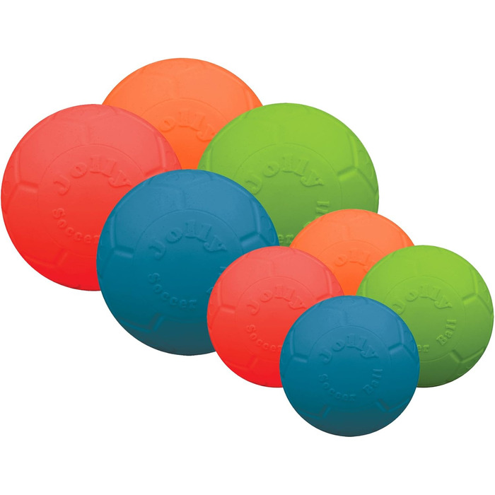 М'яч для собак Jolly Pet Zen-Kat Jolly Soccer Ball 20 см, червоний, великий/дуже великий