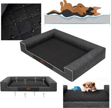 Ліжко для тварин HOBBYGARDEN XXL темно-коричневе 118x78 см