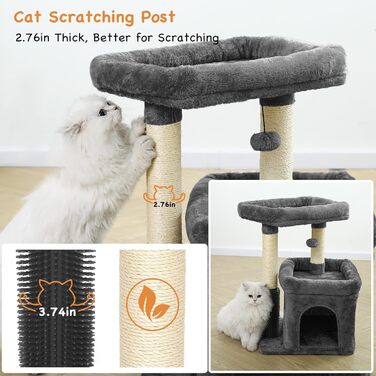 Котяче дерево кімнатне, Cat Post & Perch, темно-сіре