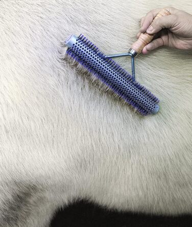 Щітка для худоби Weaver Leder 69–6013, срібляста/фіолетова