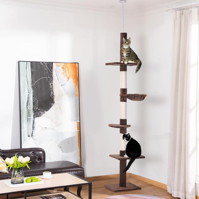 Стеля PawHut з регулюванням висоти Cat Tree Brown