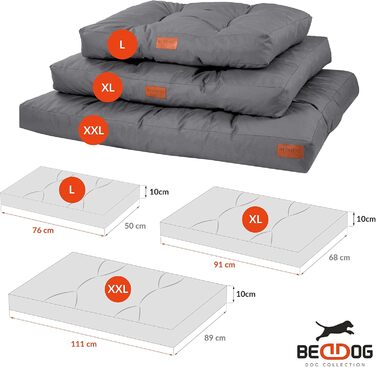 Ліжко Benny Dog Comfort , Оксфорд тканина, сірий, L 76x50x10см