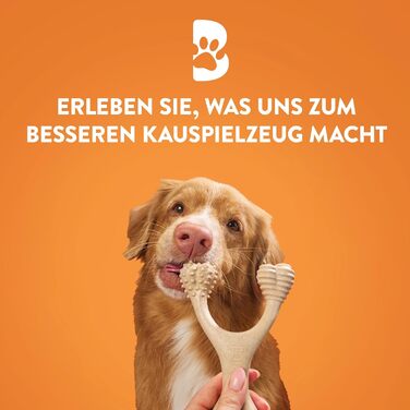BetterBone – іграшка для собак для жування, велика, надміцна, зі смаком яловичини, безпечна, нейлонова, без ГМО, на основі целюлози, довговічна, не кришиться