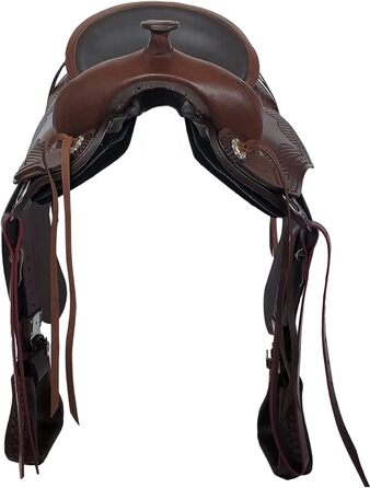 Безкопитний західний сідло A&M Reitsport Nebraska з вощеної буйволиної шкіри, змінне копитце, розмір 17 дюймів