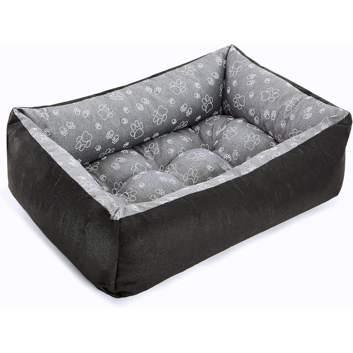 Ліжко для собак SuperCushion24 XL - можна прати, чорний/сірий