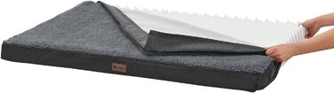 Ортопедичне ліжко для собаки Juskys Milow 112x81см сіре