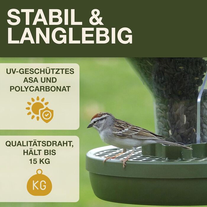 Годівниця для птахів SWISSINNO Давос SMART Birds - зелена