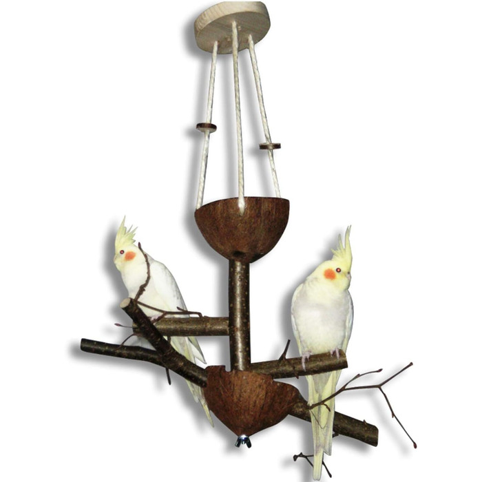 Ігровий майданчик Vogelgaleria Bird з натурального дерева, 2 чаші