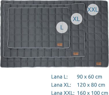 Лежак для собак your GEAR Lana 160x100 см, бавовна Oeko-TEX, м'який, міцний, праний, для дому та вулиці