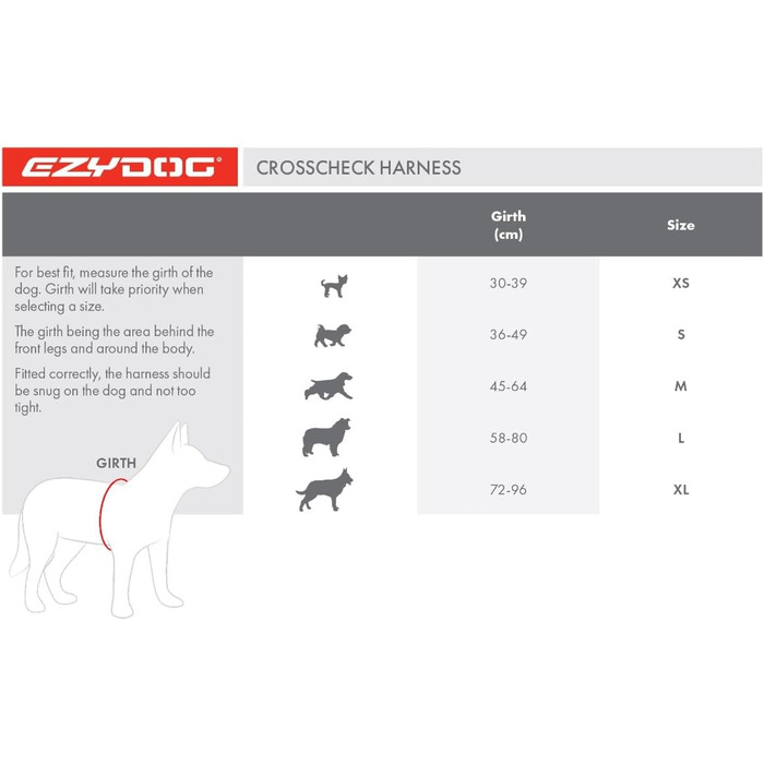 Шлейка для собак EzyDog Crosscheck проти витягування (M, чорна)