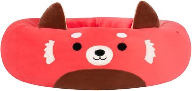 Лежак для домашніх тварин Squishmallows Cici Червона Панда, середній, ультрам'який, 61 см, офіційний плюшевий лежак для собак і котів