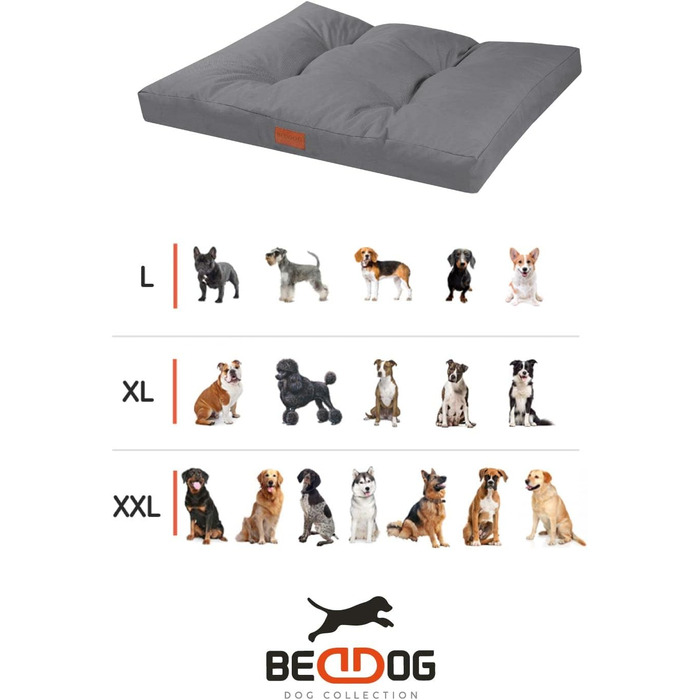 Ліжко Benny Dog Comfort , Оксфорд тканина, сірий, L 76x50x10см