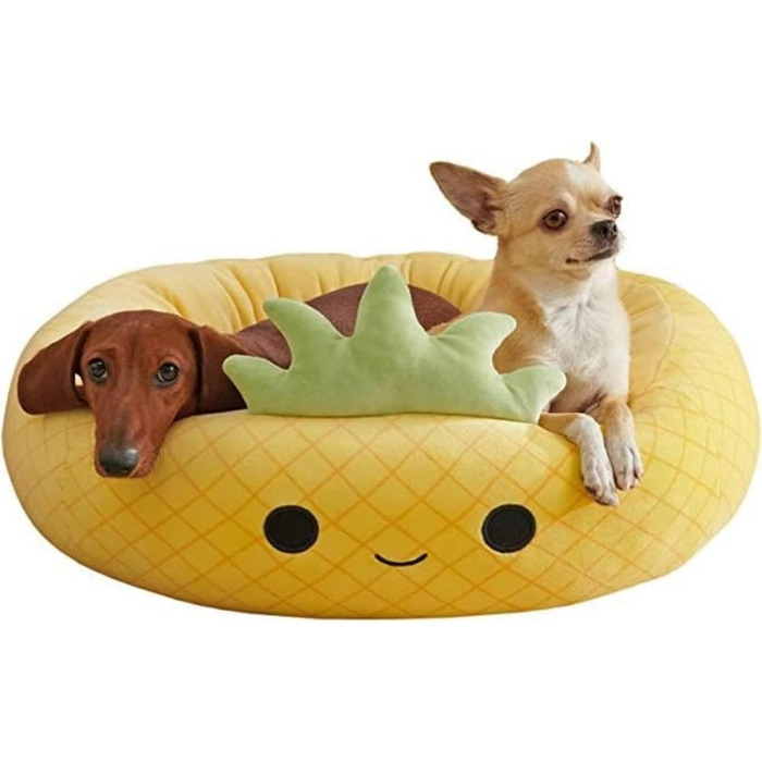 Ліжко для тварин Squishmallows Maui Ананас 75 см, офіційне плюшеве ліжко Jazwares, супер м'яке