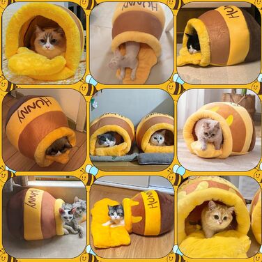 Лежанка Honeypot Cat Cave з подушкою, яку можна прати