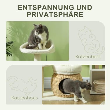 Кігтеточка PawHut 79 см з м'ячами Cave & Play