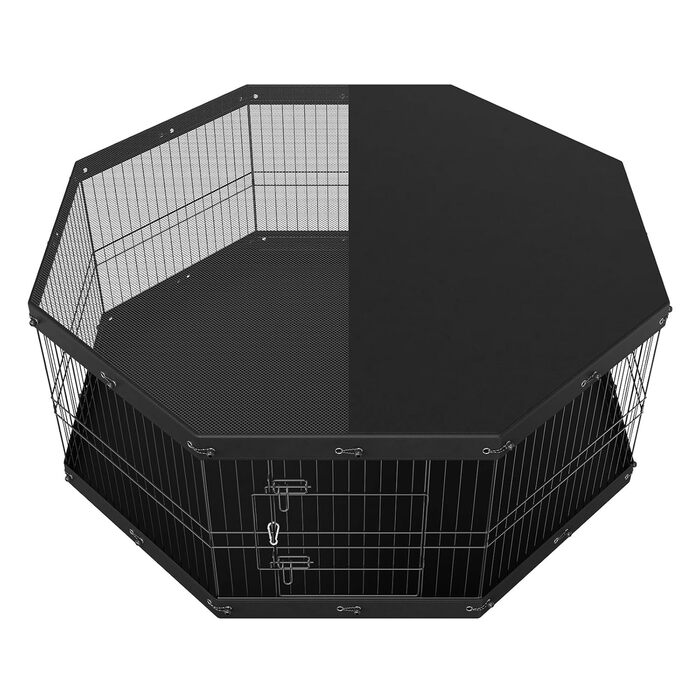 Манеж VEVOR Puppy 61см, 8 панелей з килимком