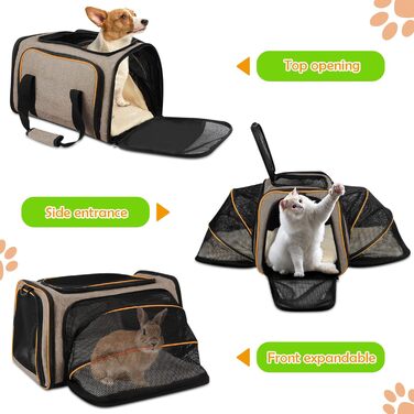 Складна сумка для домашніх тварин ALLSOPETS для подорожей (помаранчевий)